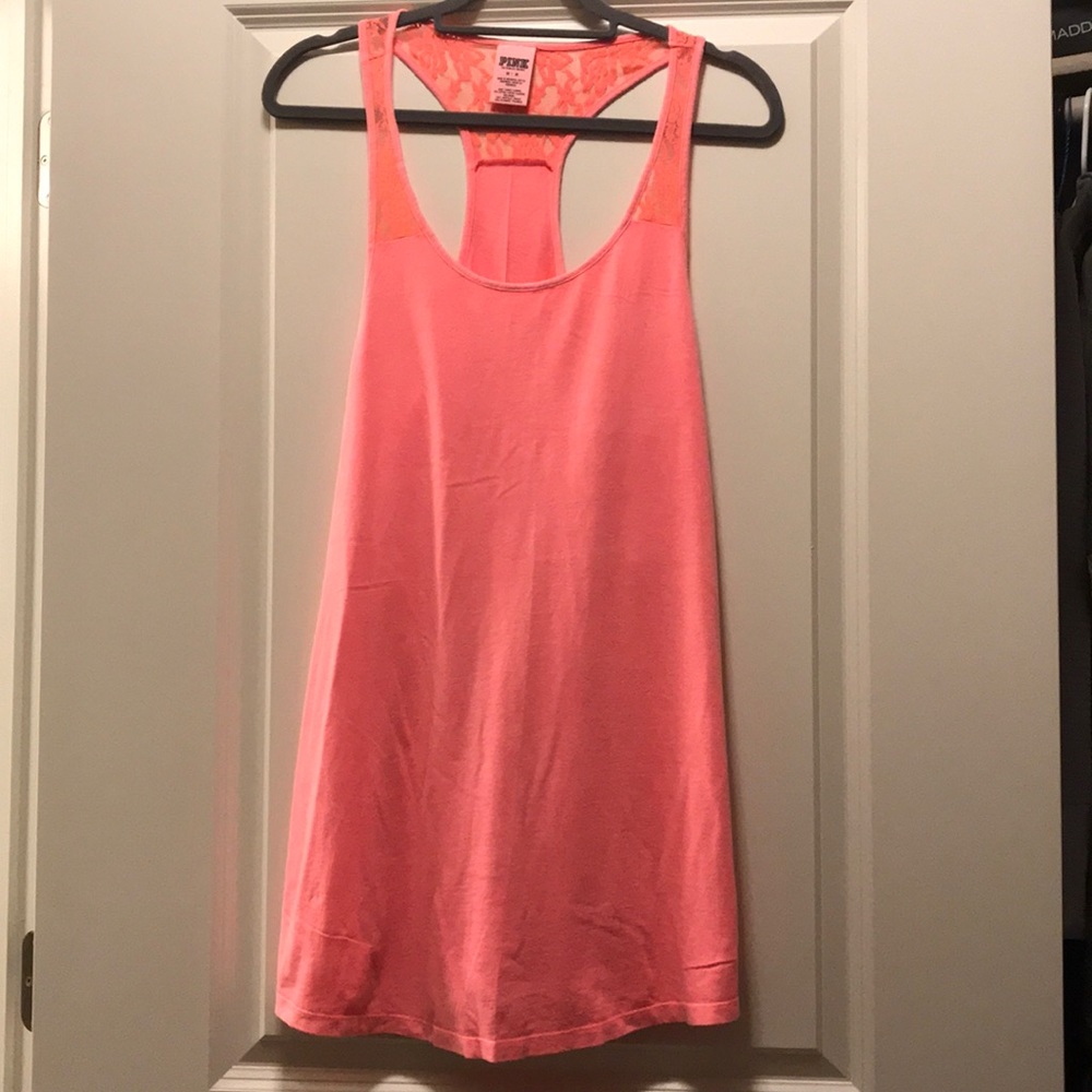 Coral racer back swim cover up